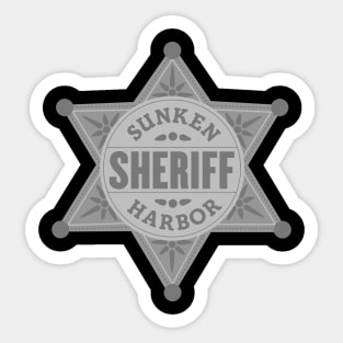 Small Sunken Harbor Sheriff Badge Sticker